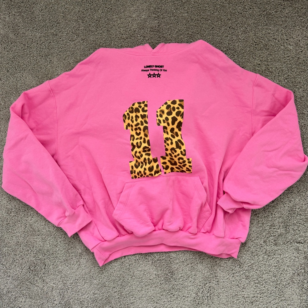 Lonely Ghost Sweatshirt Pink and Cheetah